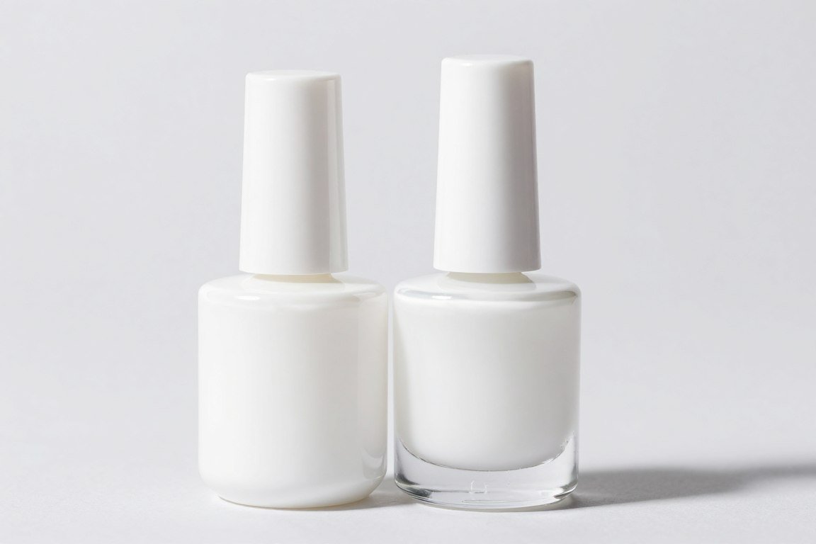 Bottle of crisp white nail polish