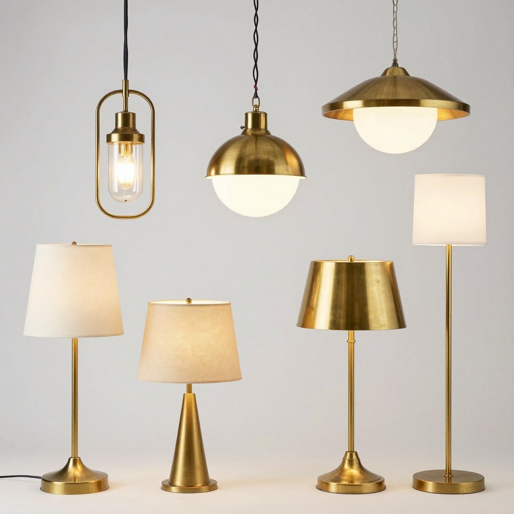 Brass lighting fixtures collection