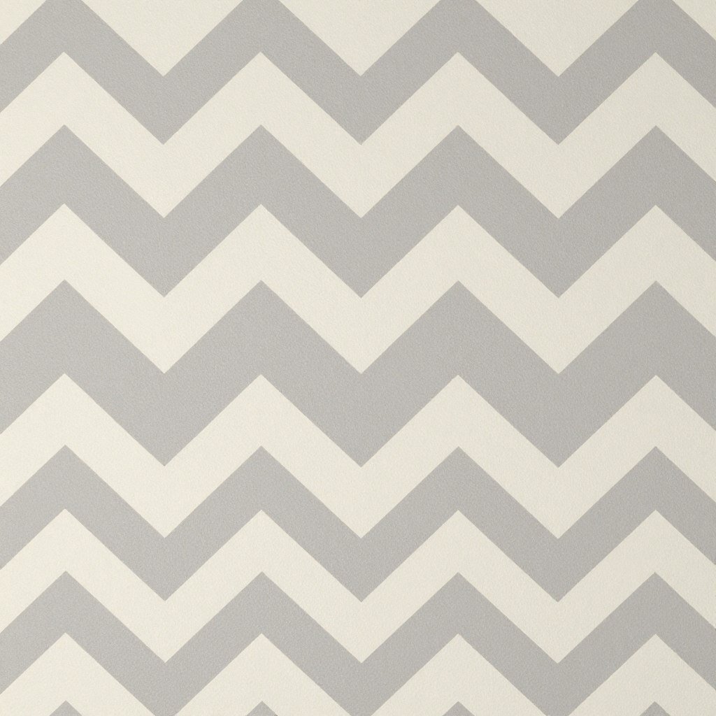Chevron pattern wallpaper in neutral colors for bathroom application