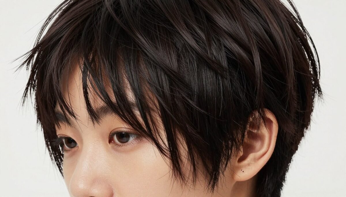 Choppy crop with heavily textured top creating volume and movement