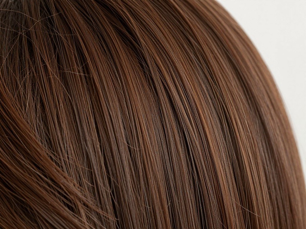 Close-up comparison showing fine hair texture and structure
