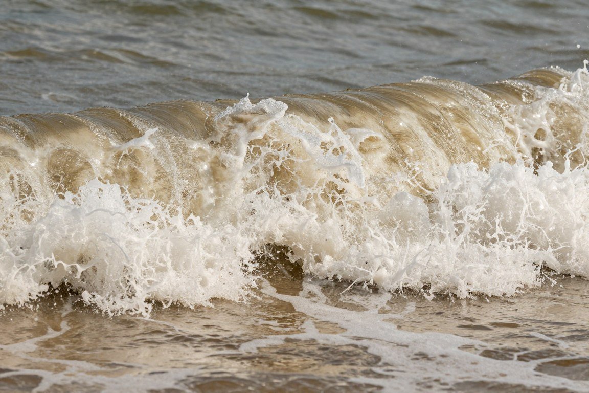 Close-up of beachy wave texture in medium shag