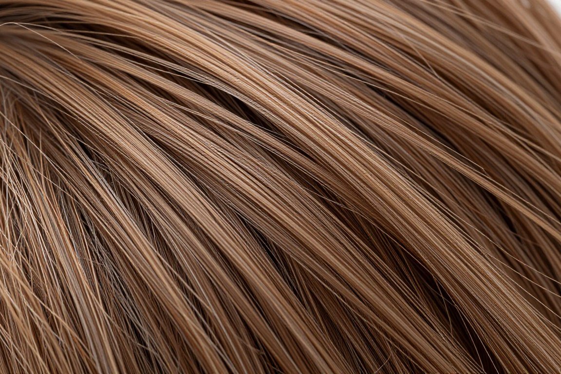 Close-up of piece-y texture showing individual strand separation