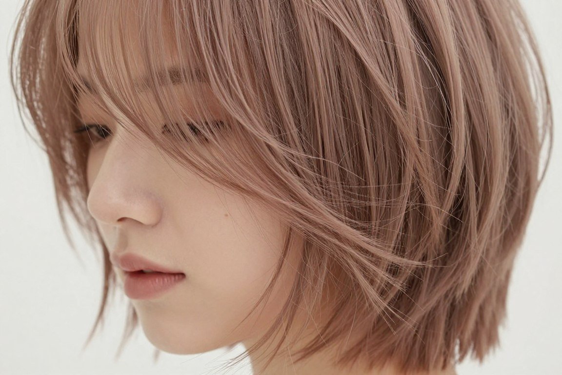 Close-up of soft romantic layer blending technique