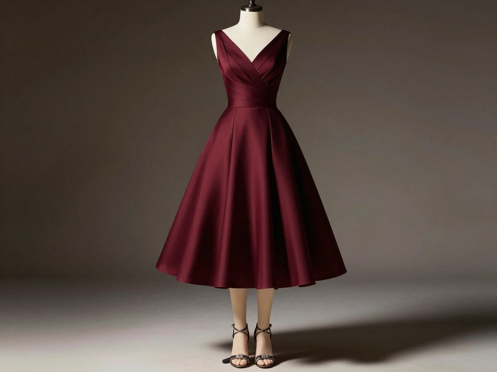 Cocktail dress with empire waist for short torso body type