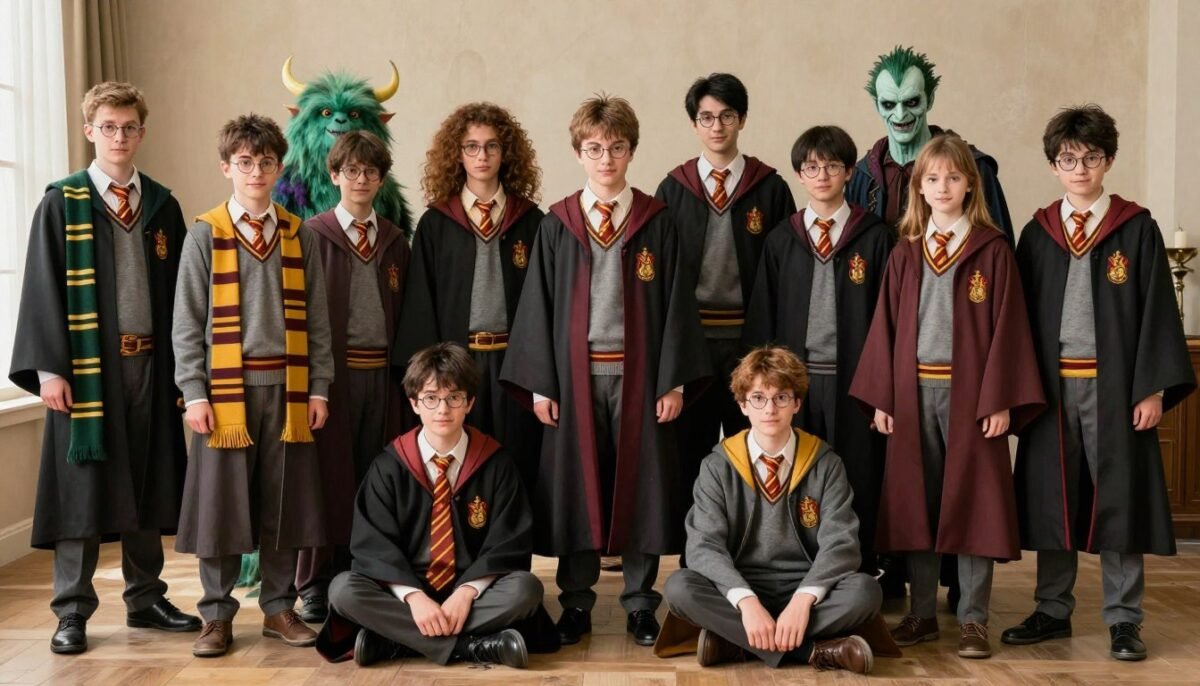 Collection of finished Harry Potter DIY Halloween costumes Collection of finished Harry Potter DIY Halloween costumes