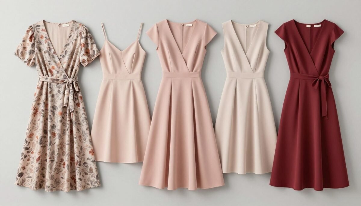 Collection of flattering dress styles for broad shoulders and large bust Collection of flattering dress styles for broad shoulders and large bust
