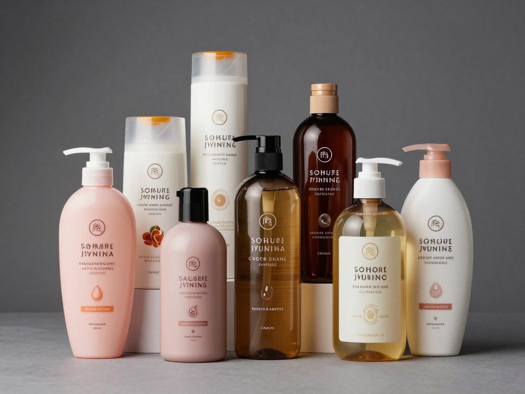 Collection of sulfate-free shampoos for curly hair