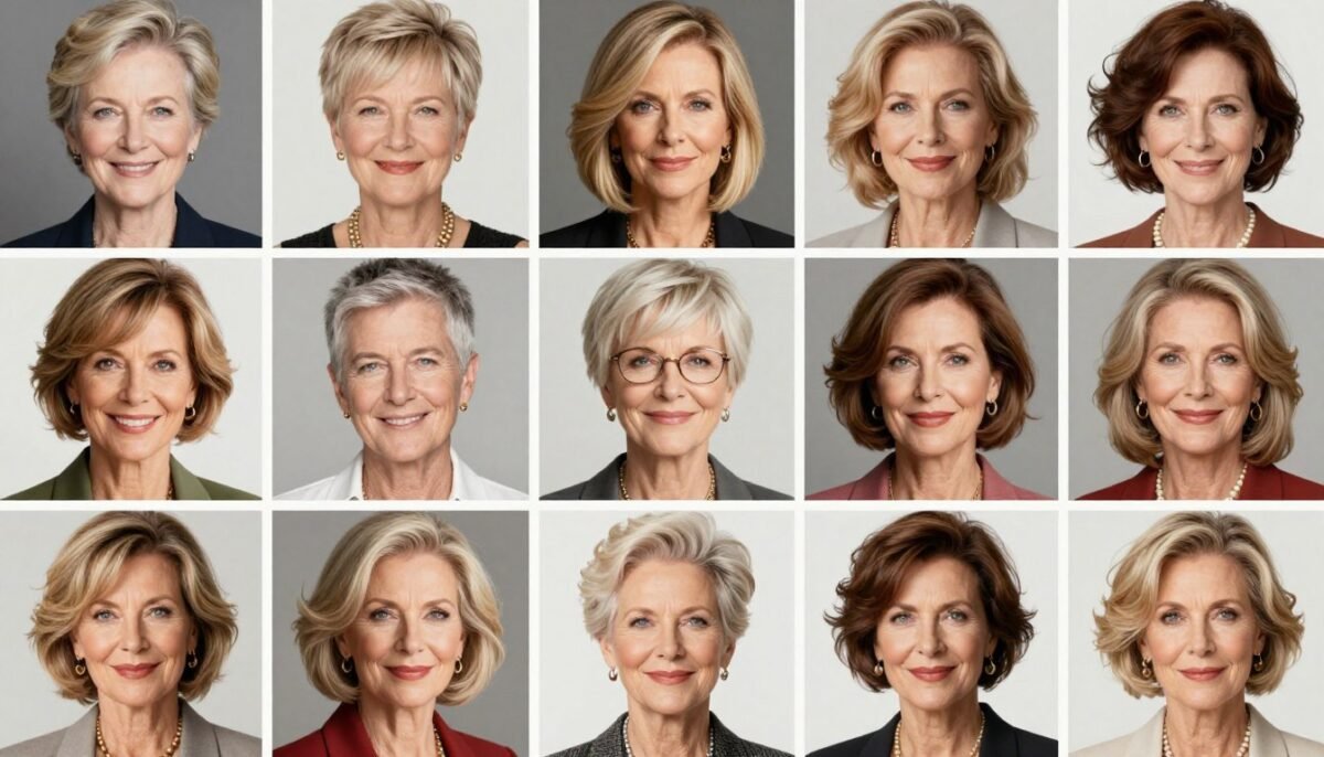 Collection of women with various short haircuts