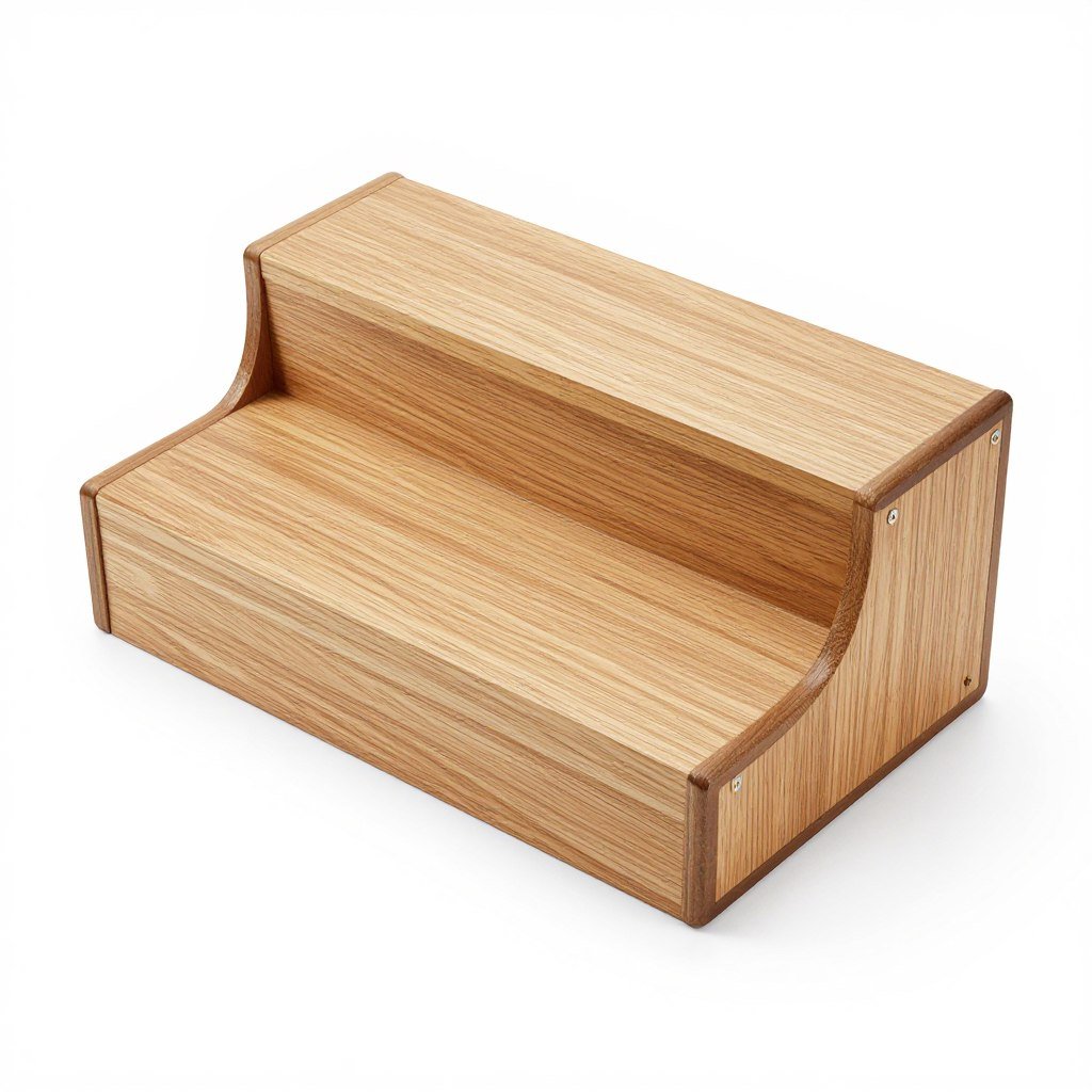 Compact wooden cat step for wall mounting