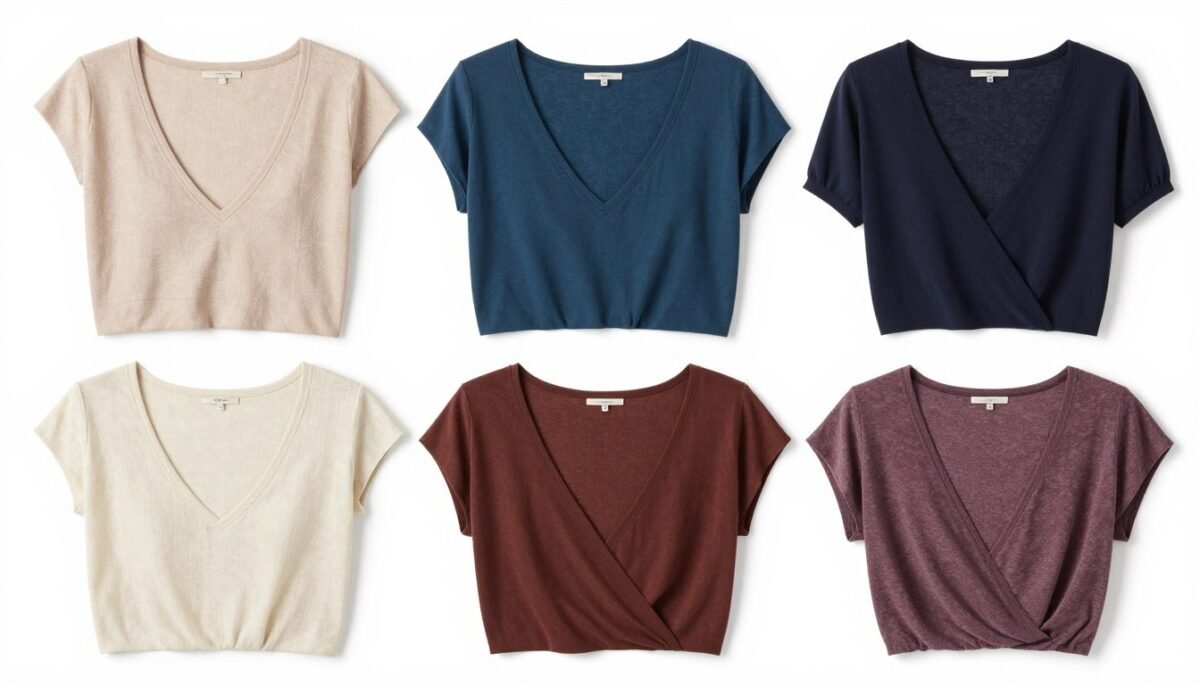 Comparison of different neckline styles on broad shoulders and large bust Comparison of different neckline styles on broad shoulders and large bust