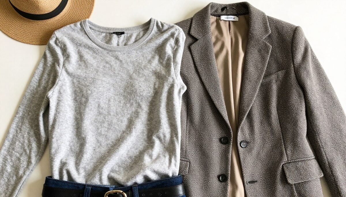 Complete layered outfit with all elements Complete layered outfit with all elements