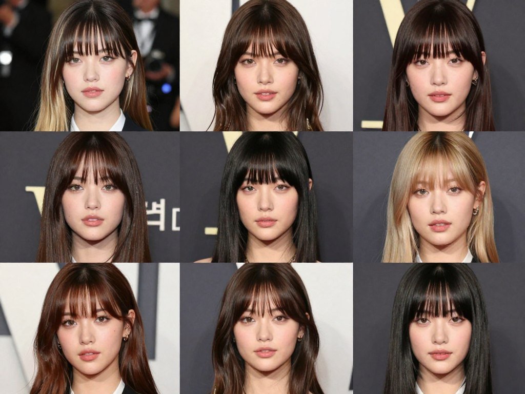Contemporary celebrity bang styles