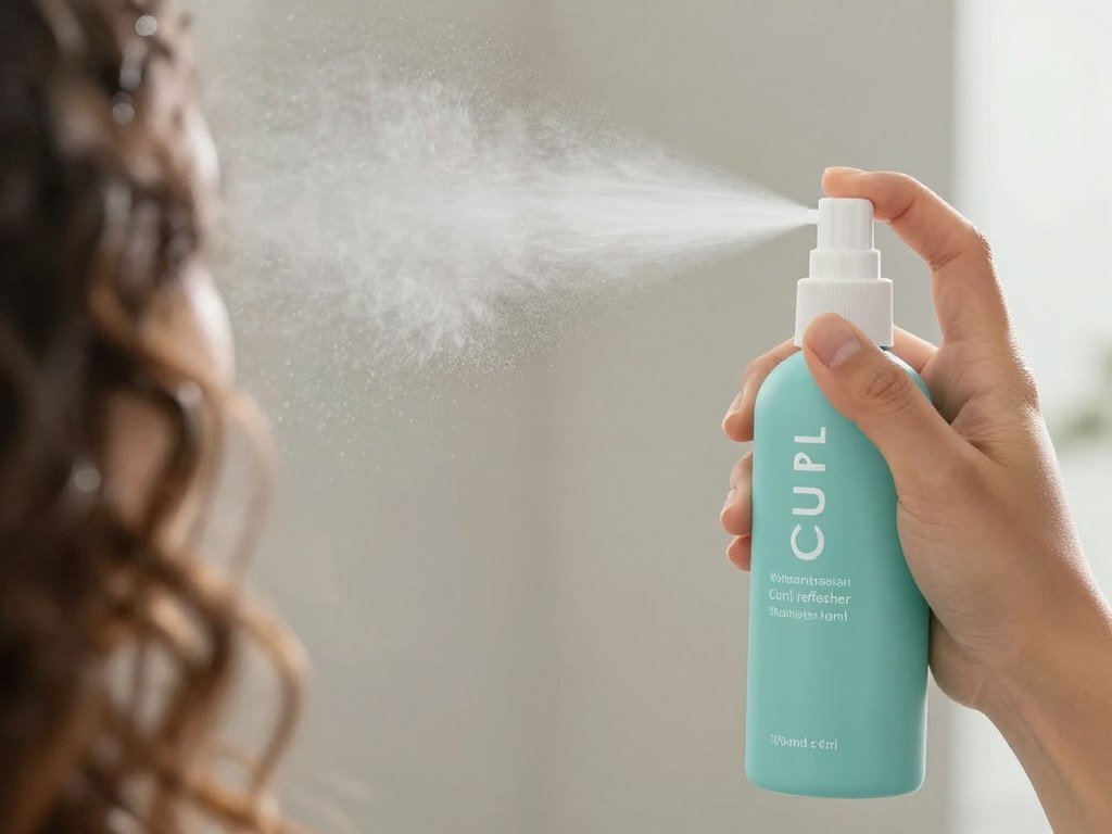 Curl refresher spray bottle