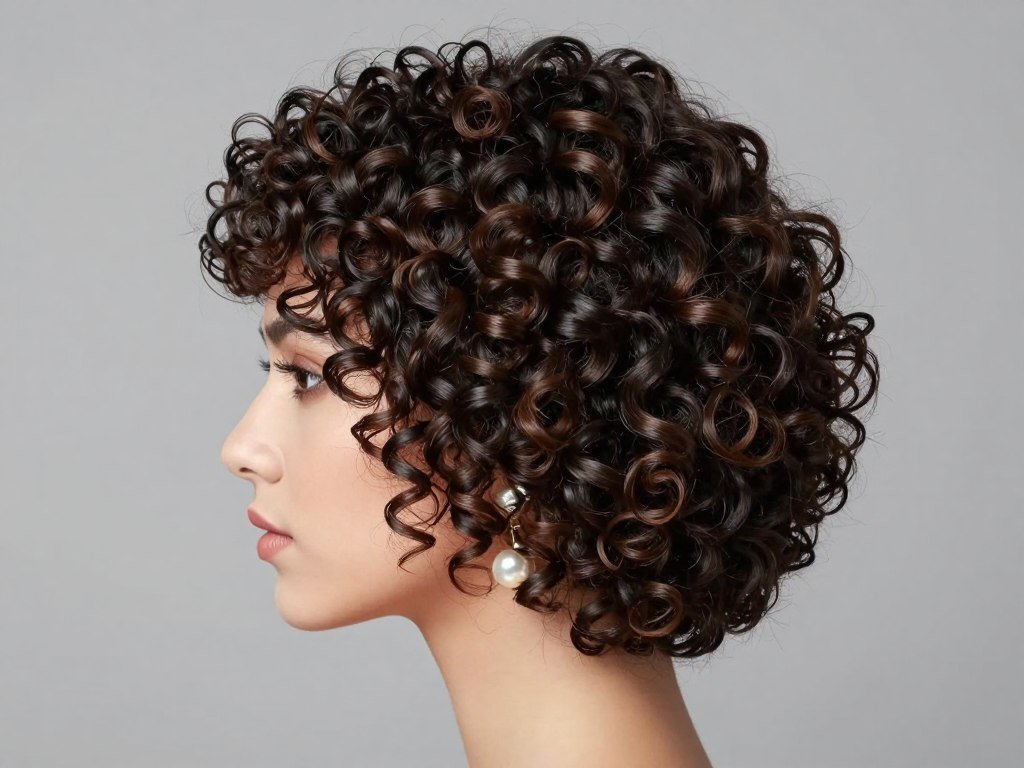 Curled bob with volume prom hairstyle for short hair