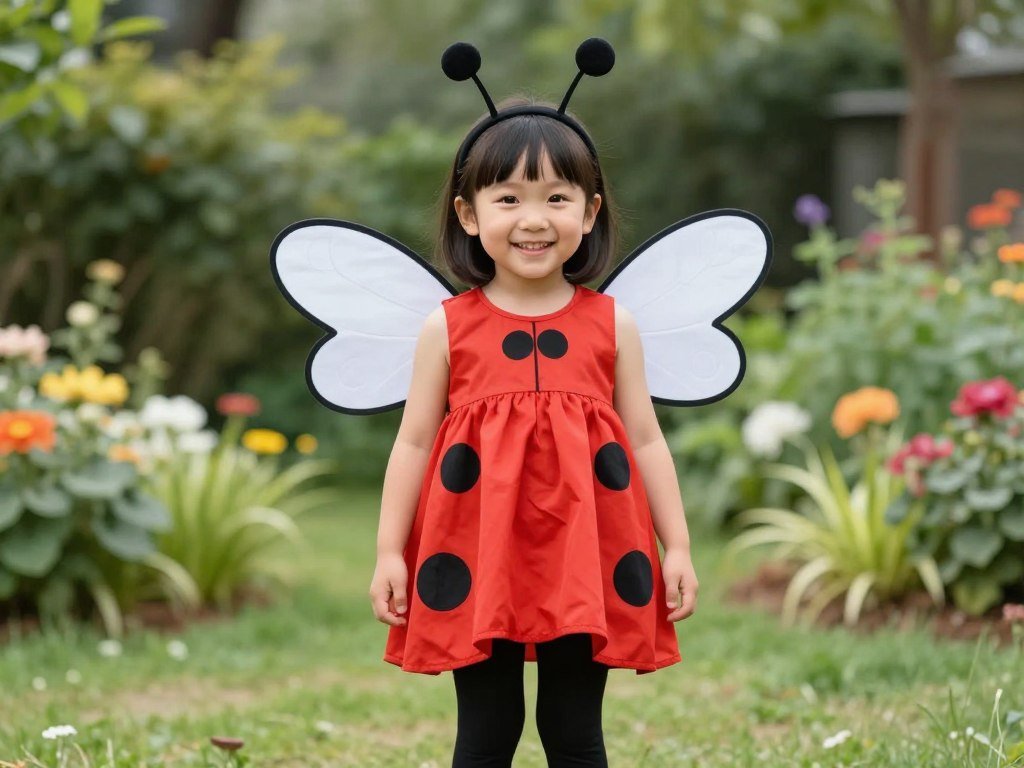Cute ladybug costume with spots