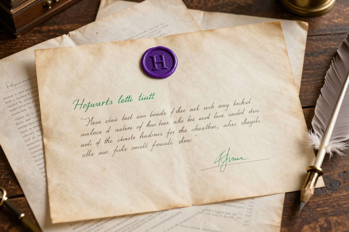 DIY Hogwarts acceptance letter prop