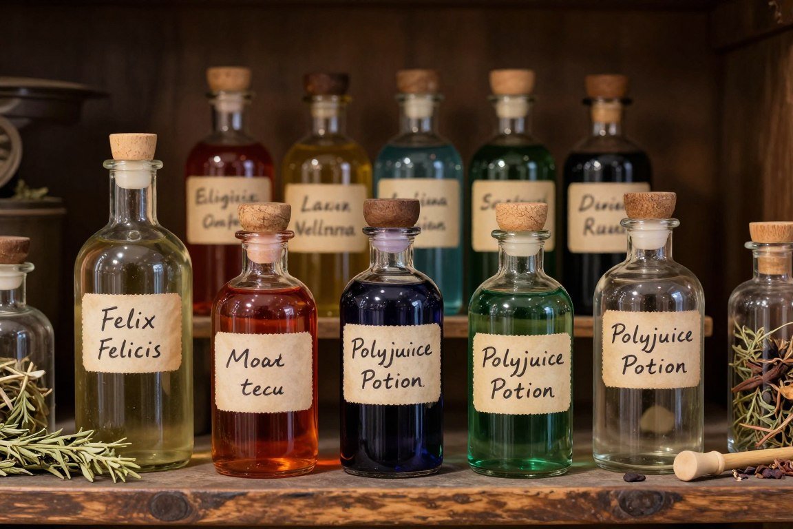 DIY potion bottles Harry Potter props