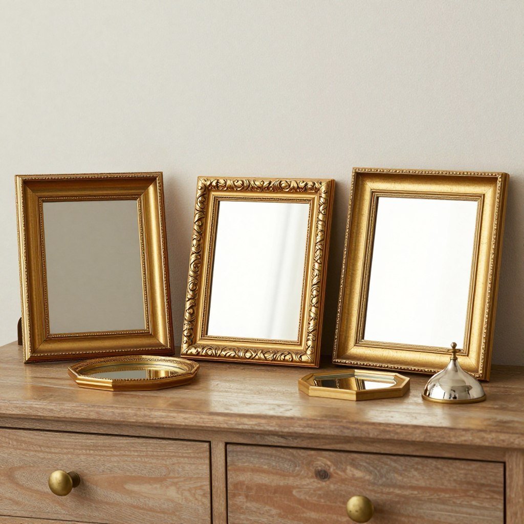 Decorative accents in brass and gold