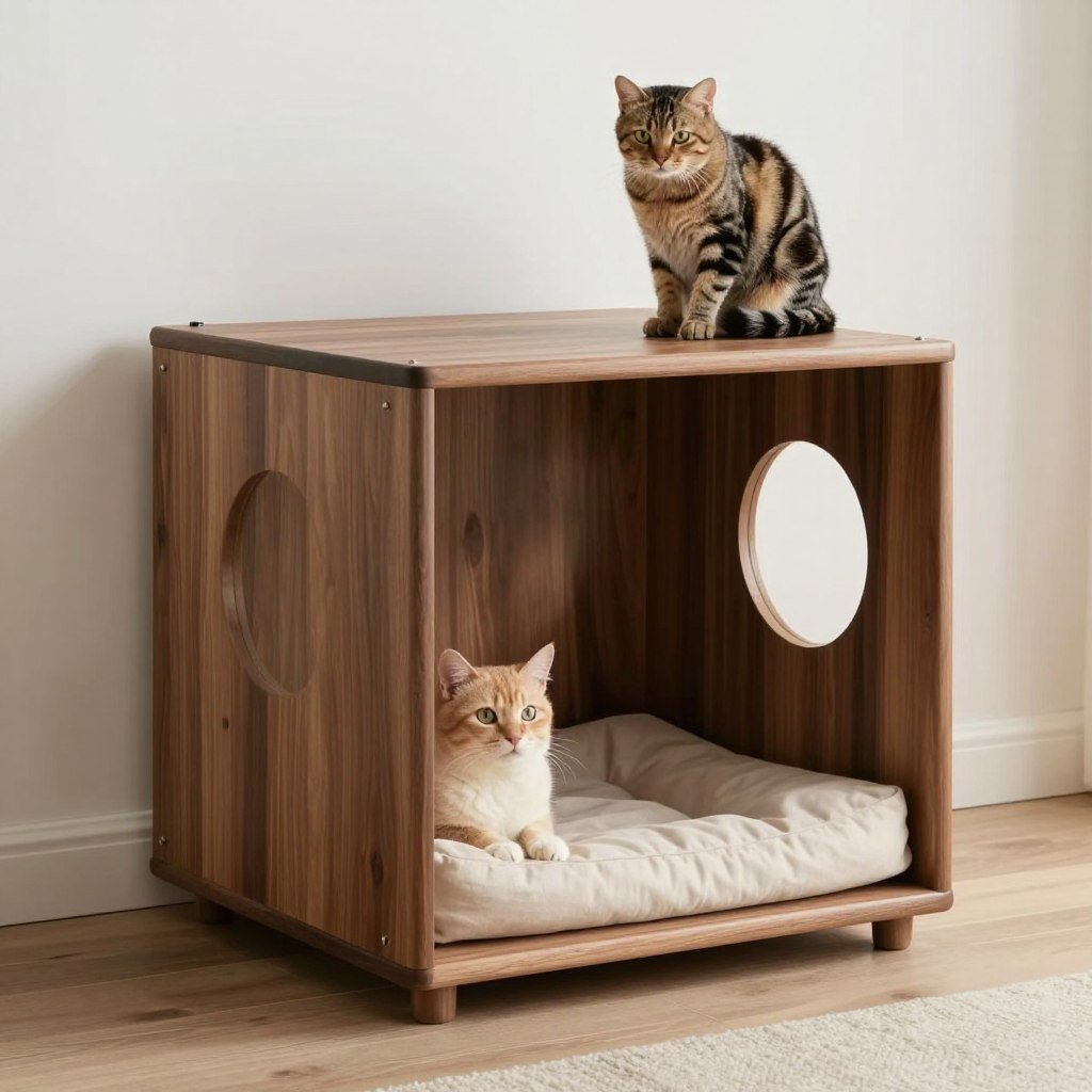 Deluxe cube shelter with integrated top perch