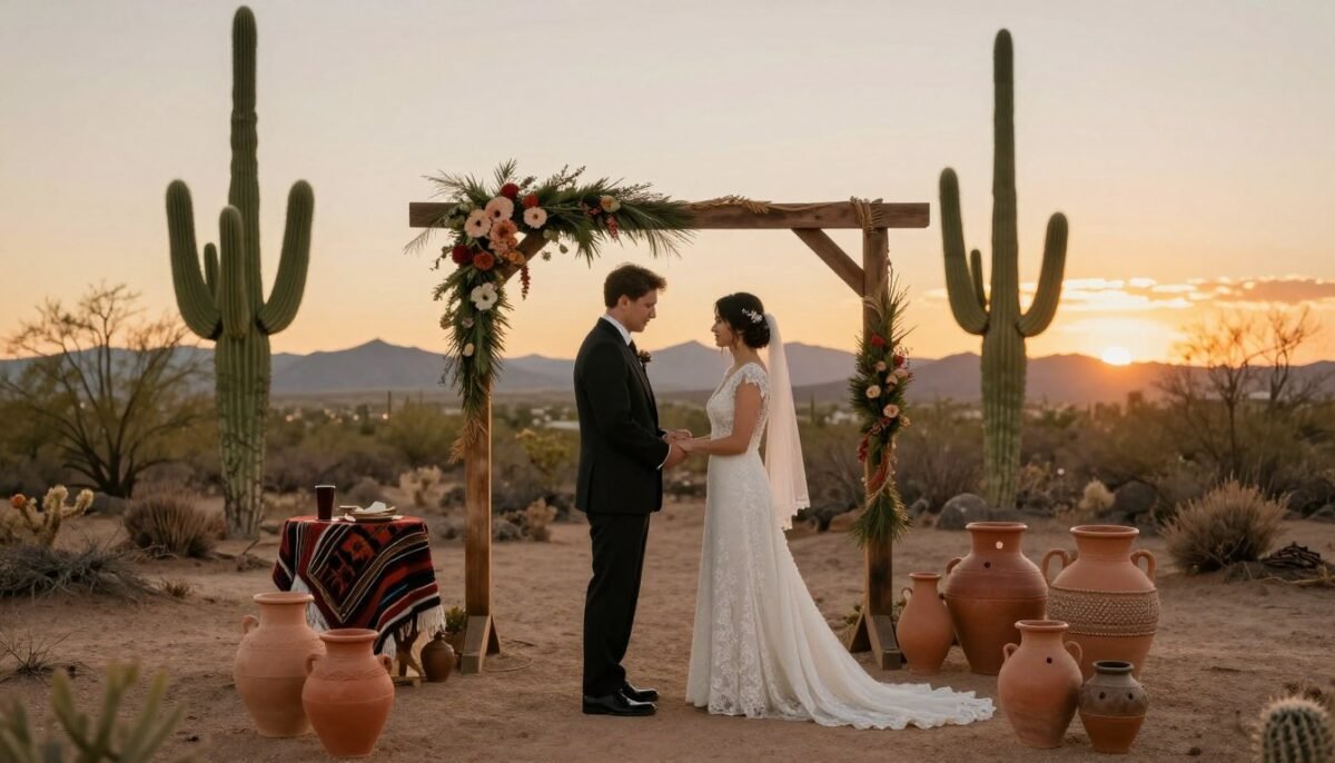 Desert southwest wedding ceremony