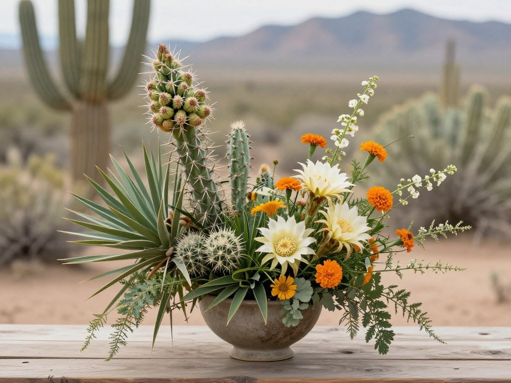 Desert wildflower arrangements