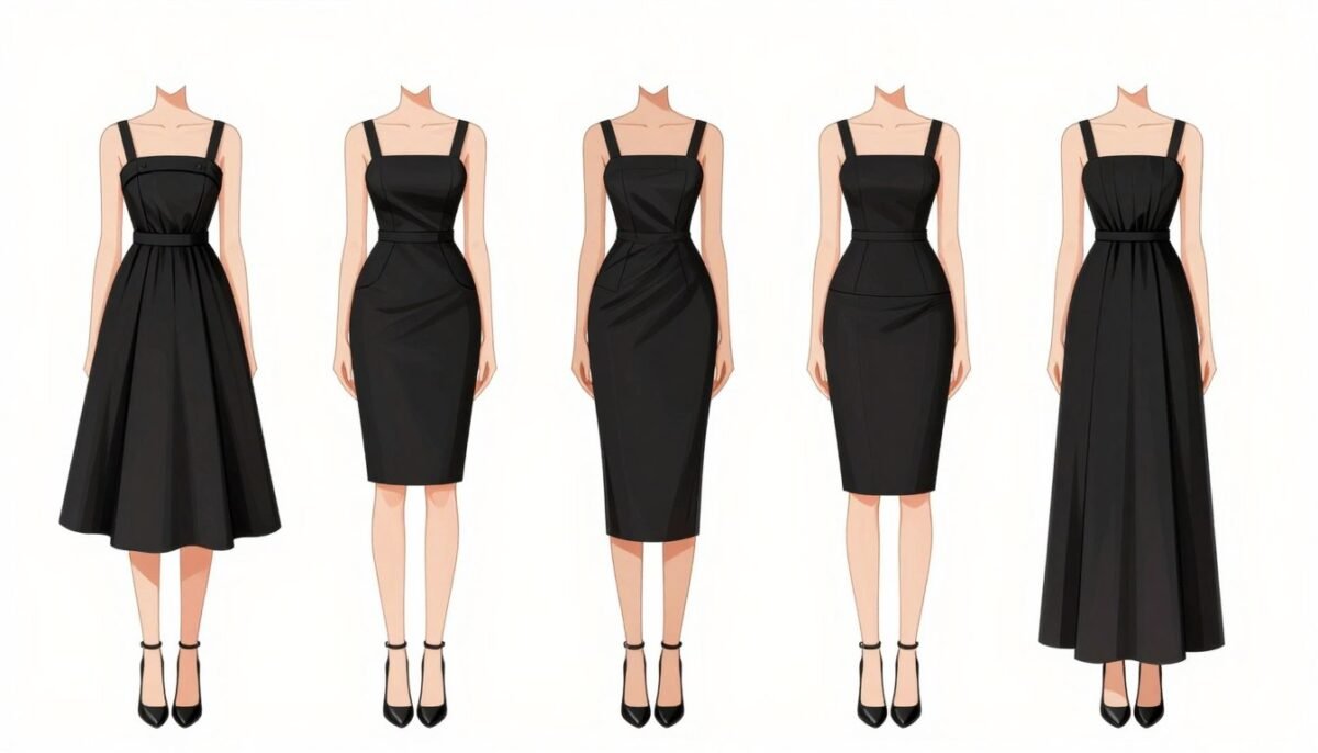 Different hemline lengths on various body types Different hemline lengths on various body types