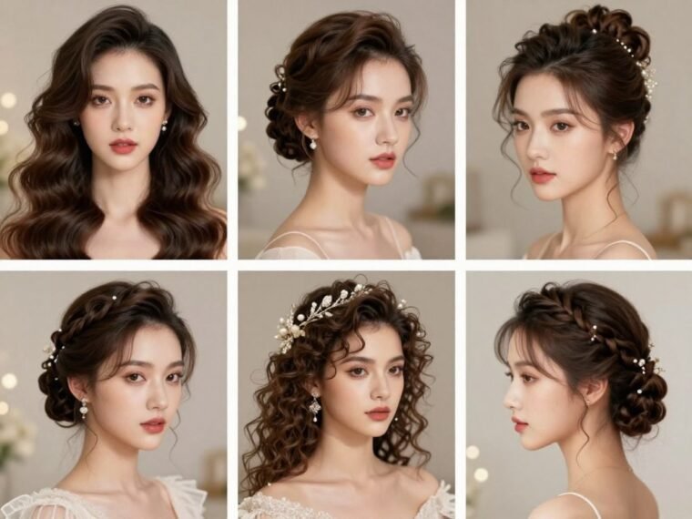 Diverse collection of prom hairstyle ideas showcasing various hair lengths and textures