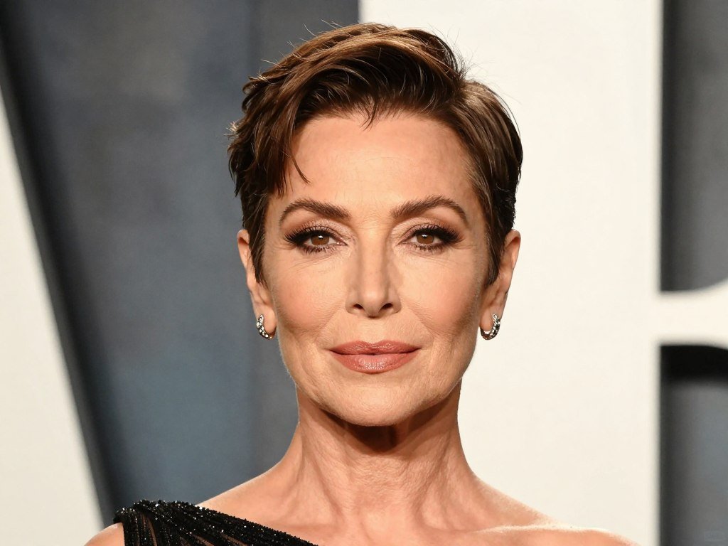 Elegant slicked-back pixie for formal occasions