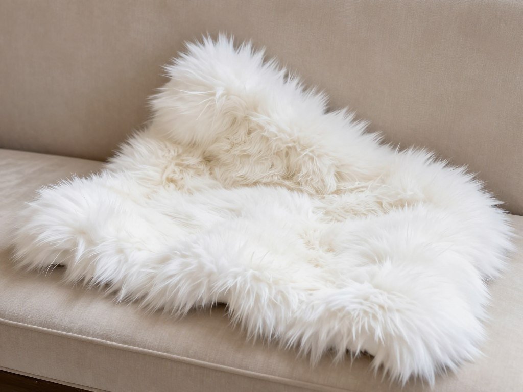 Faux fur wedding decor accents