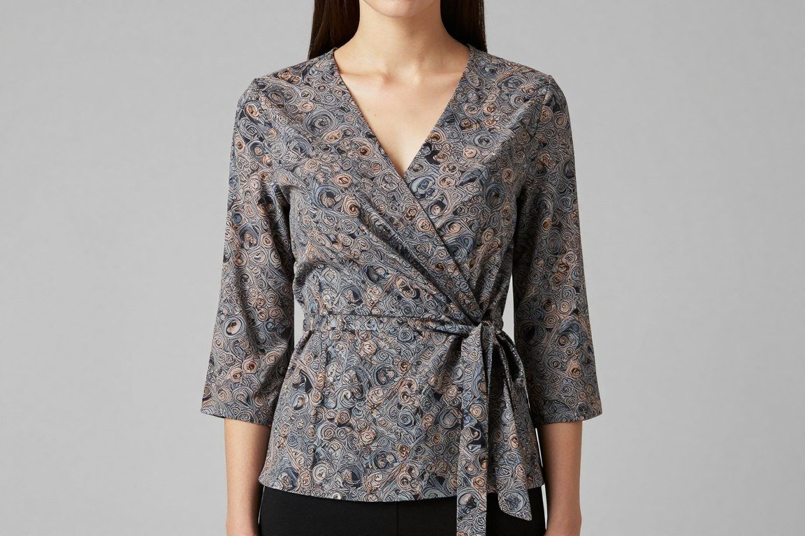 Faux wrap top for small bust styling