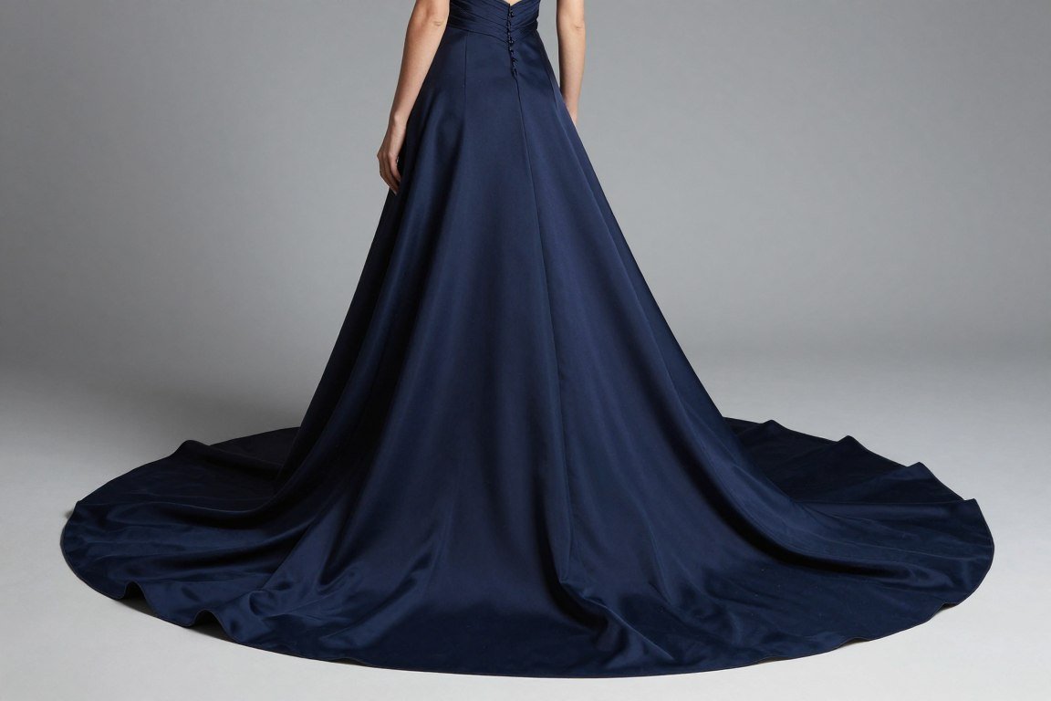 Formal gown for broad shoulders