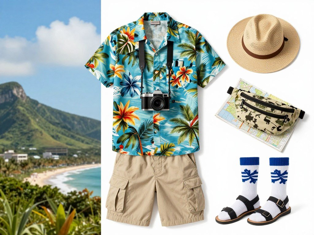 Funny tourist costume