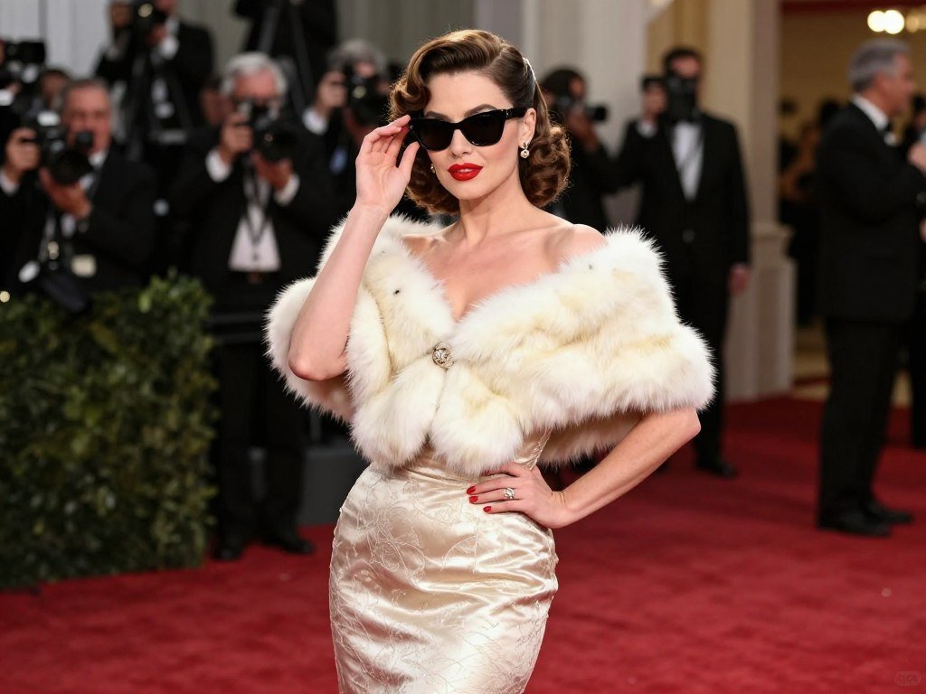 Glamorous vintage Hollywood costume