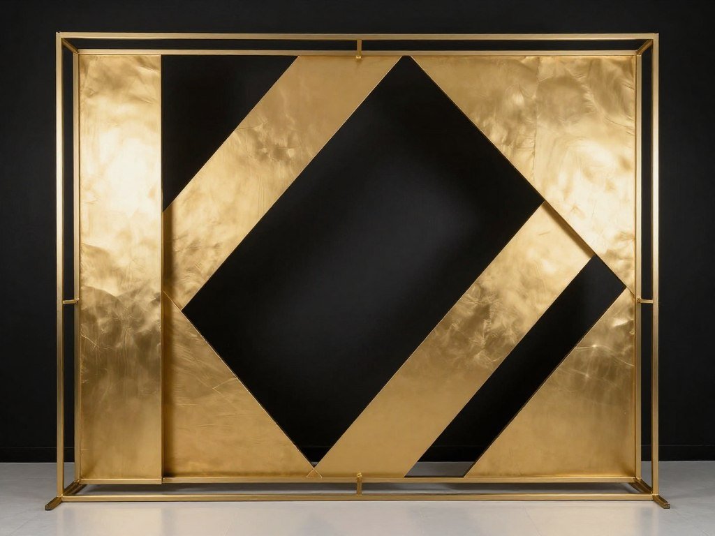 Gold geometric wedding backdrop