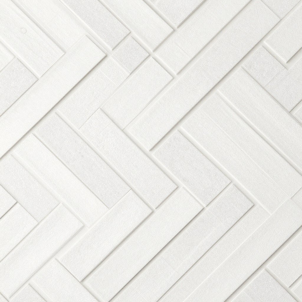 Herringbone pattern wallpaper showing classic diagonal arrangement
