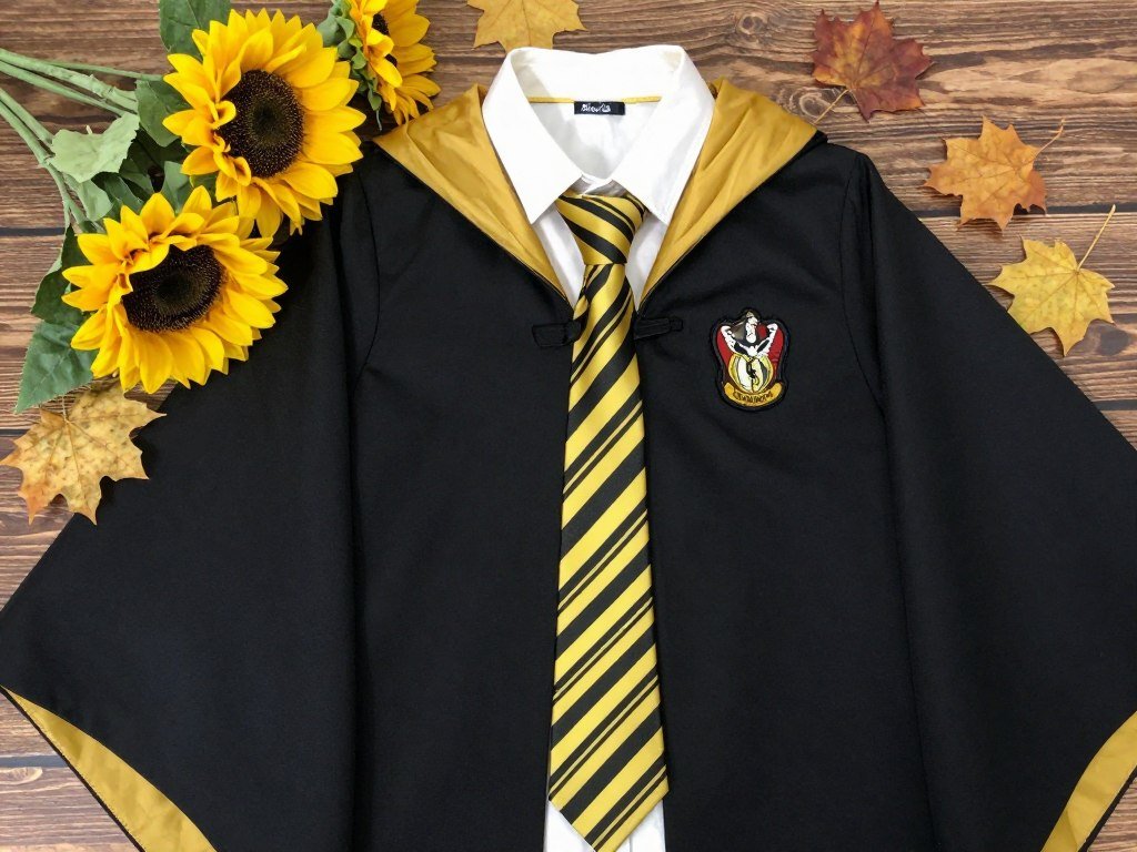 Hufflepuff DIY Harry Potter costume with yellow accents