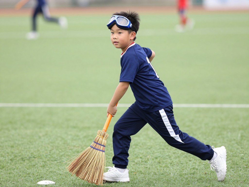 Kids Quidditch player costume action