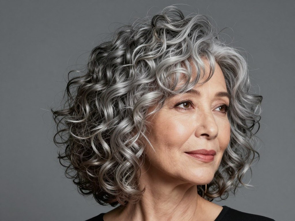 Layered curly bob with dimension and movement
