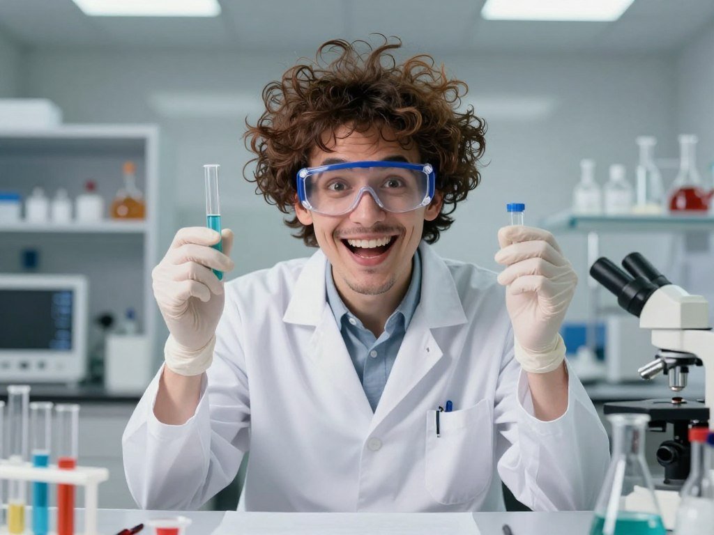 Mad scientist costume with lab coat