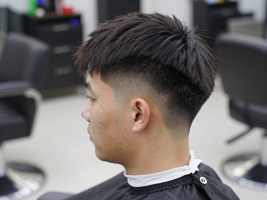 Man with low fade showing gradual taper starting near ears
