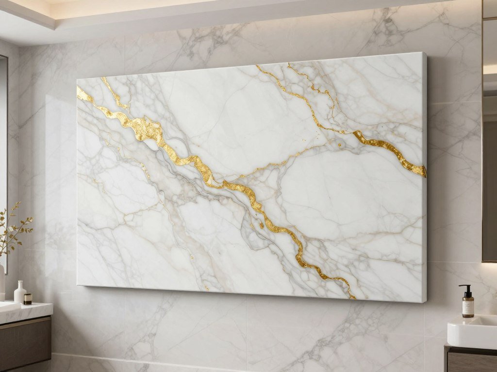 Marble texture abstract art in luxury bathroom