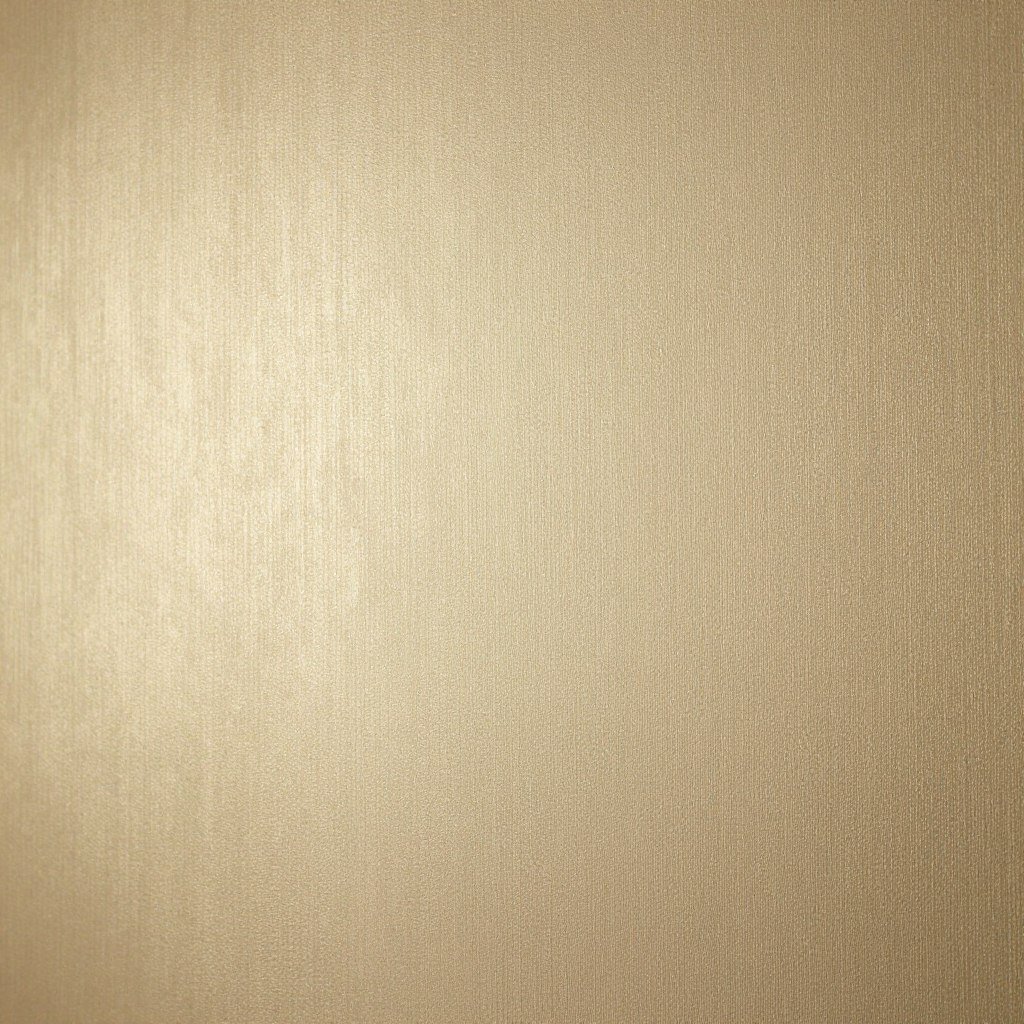 Metallic wallpaper with reflective shimmer finish in champagne gold