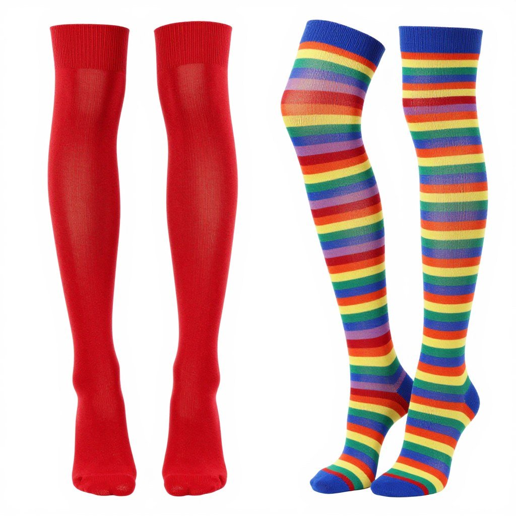 Mismatched colorful stockings set