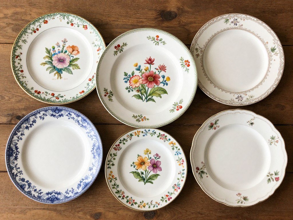 Mismatched vintage china for garden party