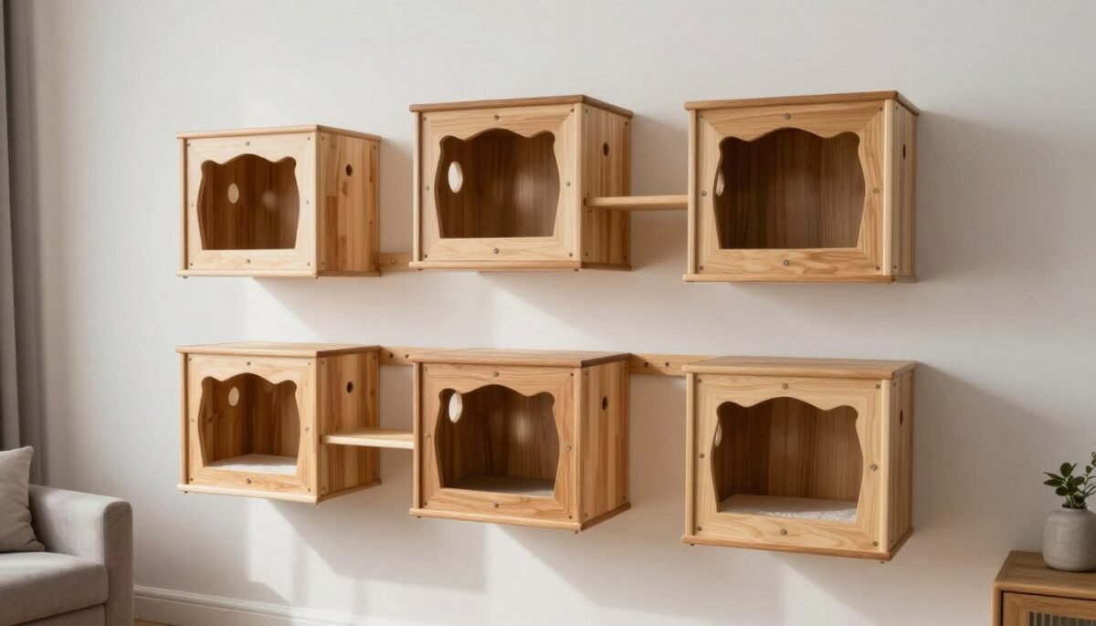 Modular cat condo showing expansion capability Modular cat condo showing expansion capability