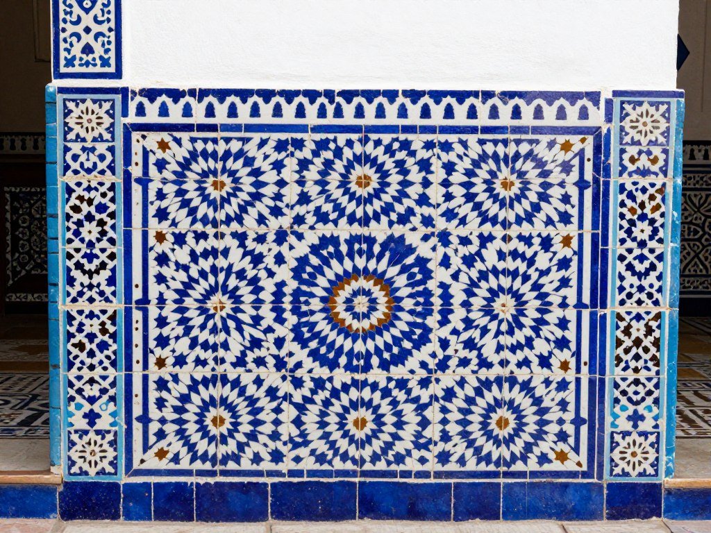 Moroccan tile pattern decorations