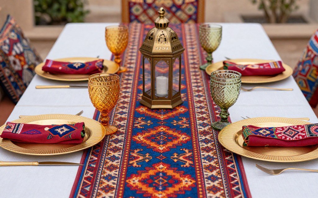 Moroccan wedding table setting