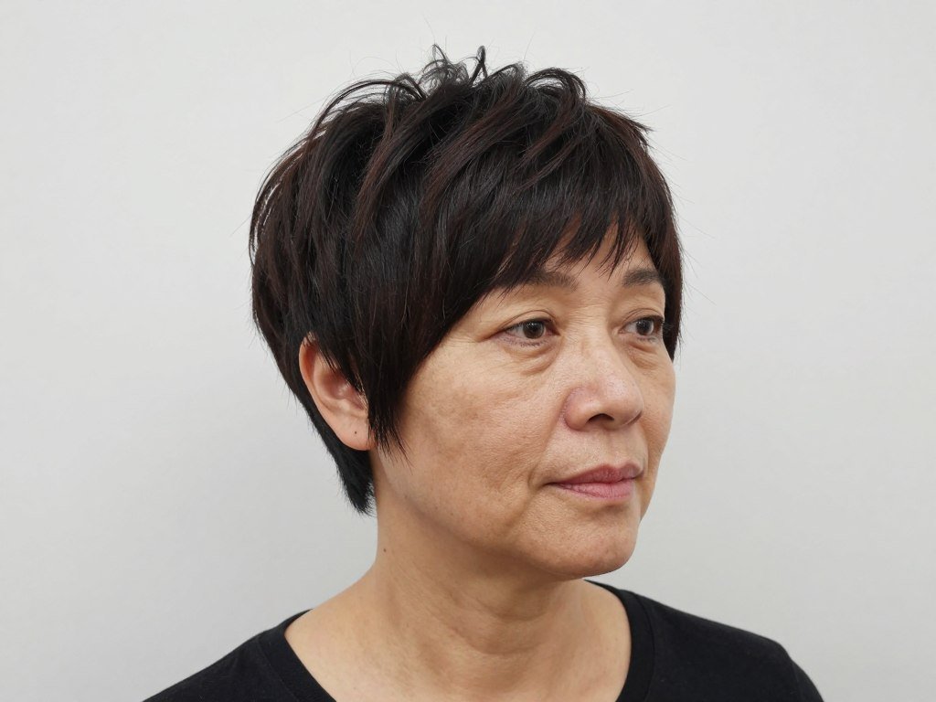Natural part pixie for women over 50