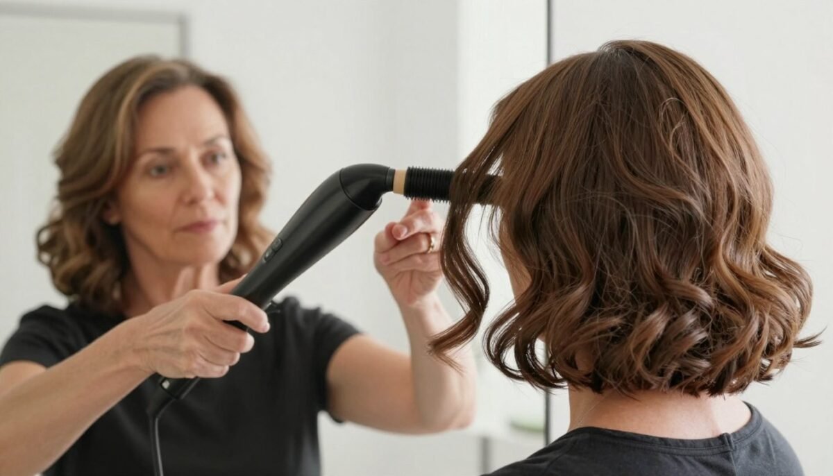 Natural wave creation tutorial for bob hairstyles on mature women